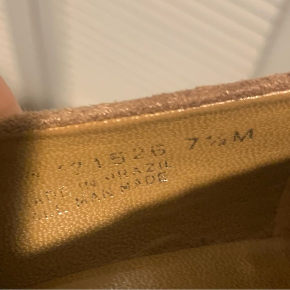 Franco Sarto square toe blocked heels Carmel suede Color size 7.5 - Picture 4 of 7